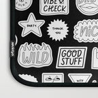 Funny black and white cartoon sticker quote pattern Laptop Sleeve Gallery Image 3