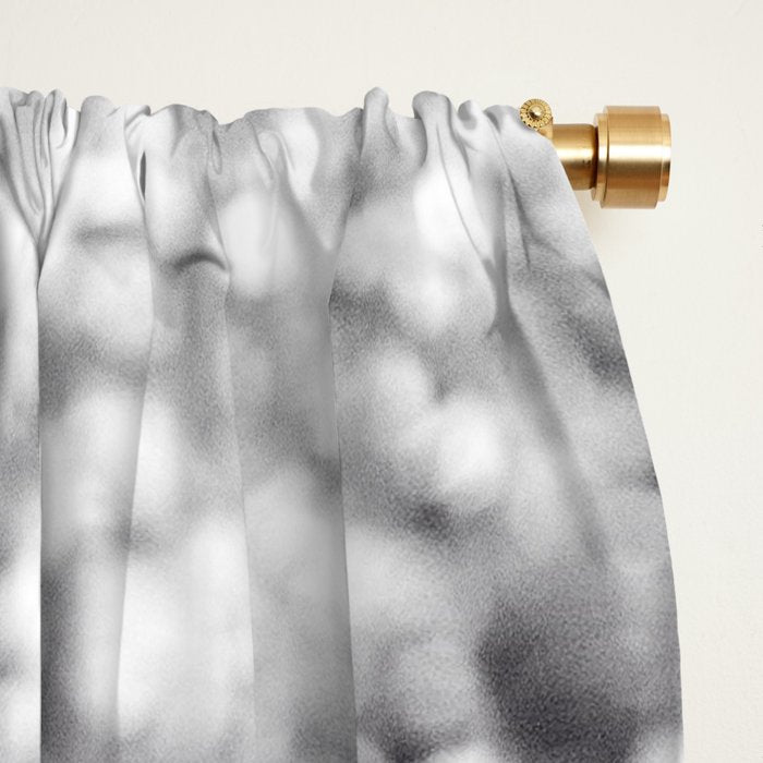 Dark Night Purple Black Silver Glitter #1 (Faux Glitter) #shiny #decor #art #society6 Window Curtain Gallery Image 2