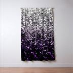 Dark Night Purple Black Silver Glitter #1 (Faux Glitter) #shiny #decor #art #society6 Window Curtain Gallery Image 3