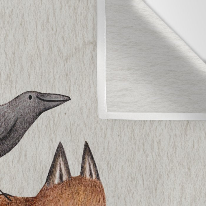 Fox & Crow - Piggyback Wall Tapestry Gallery Image 3