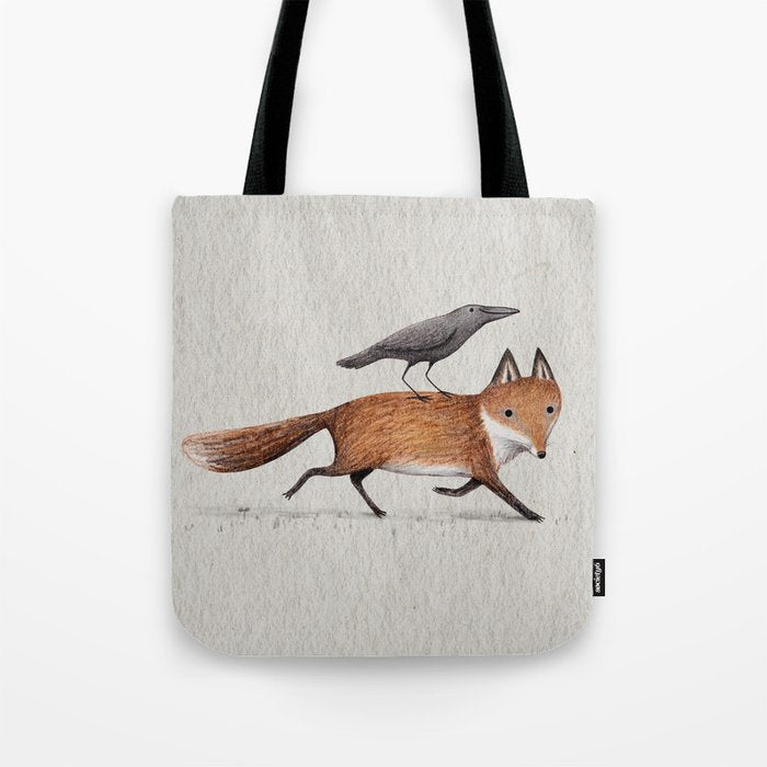 Fox & Crow - Piggyback Tote Bag Gallery Image 1