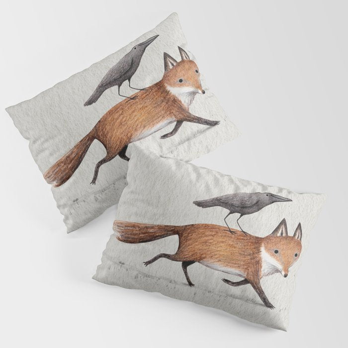Fox & Crow - Piggyback Pillow Sham