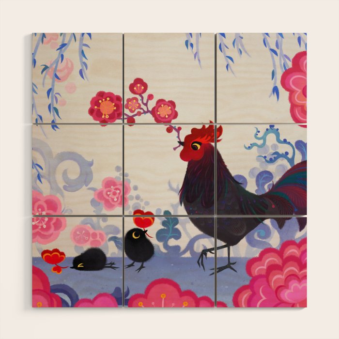 The Year of the Rooster Wood Wall Art Gallery Image 1