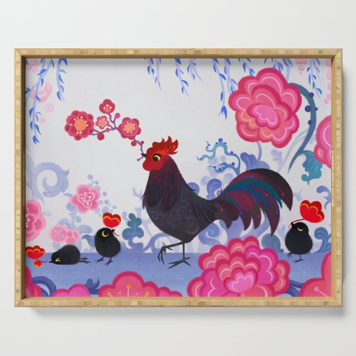 The Year of the Rooster Serving Tray Gallery Image 1