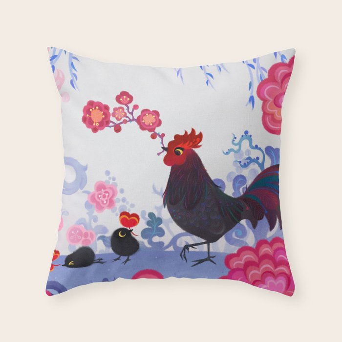The Year of the Rooster Throw Pillow Gallery Image 6