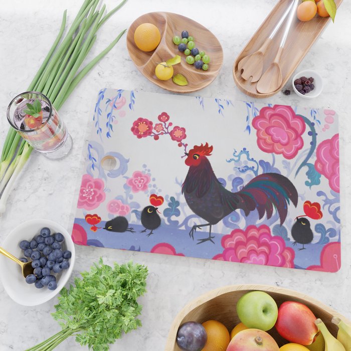 The Year of the Rooster Cutting Board Gallery Image 2