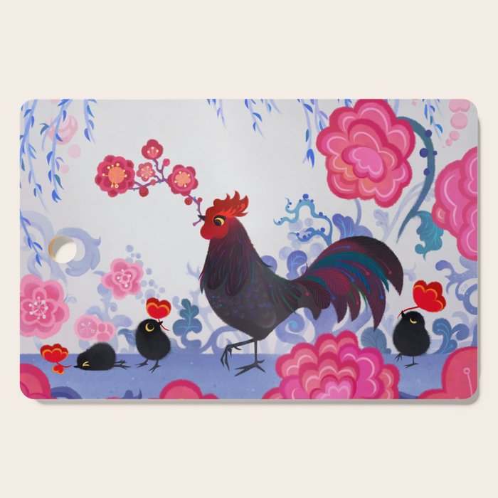 The Year of the Rooster Cutting Board Gallery Image 1