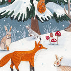 Animals in a Snowy Winter Forest Coffee Mug Gallery Image 2