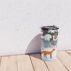 Animals in a Snowy Winter Forest Travel Mug Gallery Image 4