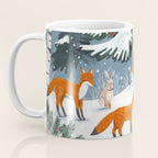 Animals in a Snowy Winter Forest Coffee Mug Gallery Image 3