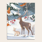 Animals in a Snowy Winter Forest Notebook Gallery Image 4