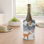 Animals in a Snowy Winter Forest Wine Chiller Gallery Image 4