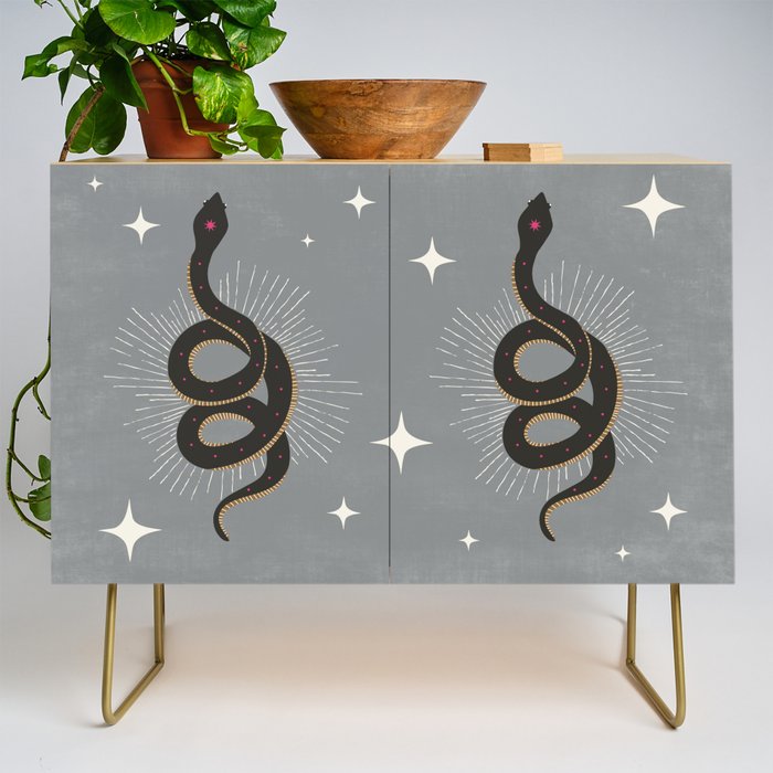 Slither - Gray Credenza Gallery Image 1