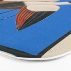 Stillness in Motion - Abstract Cranes in Blue Bath Mat Gallery Image 3