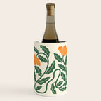 Midcentury Nasturtium on Vines Wine Chiller Gallery Image 1