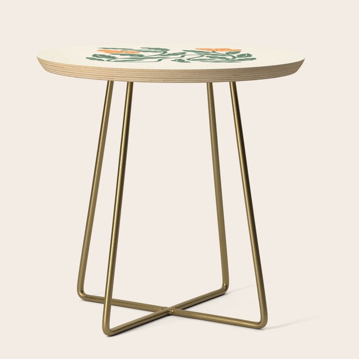 Midcentury Nasturtium on Vines Side Table Gallery Image 1