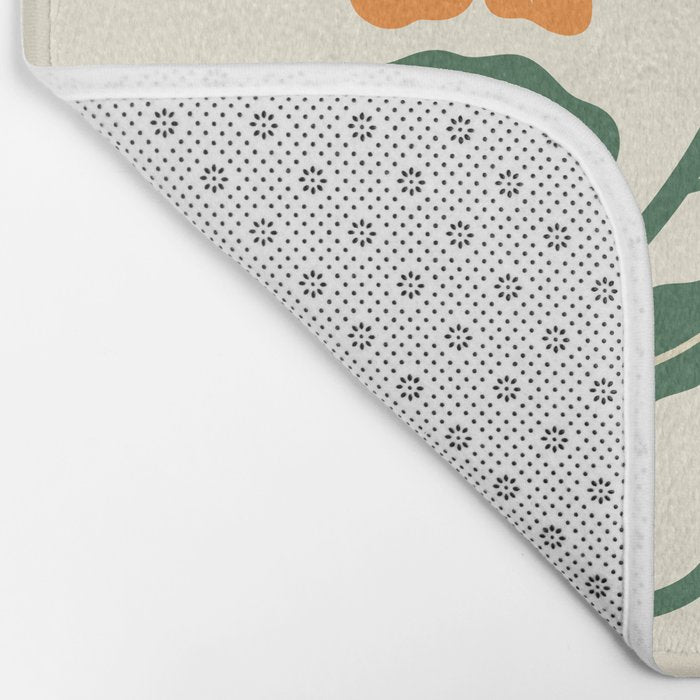 Midcentury Nasturtium on Vines Bath Mat Gallery Image 2