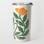 Midcentury Nasturtium on Vines Travel Mug Gallery Image 2