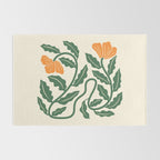 Midcentury Nasturtium on Vines Rug Gallery Image 2