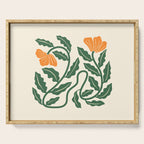 Midcentury Nasturtium on Vines Serving Tray Gallery Image 1