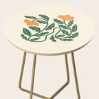 Midcentury Nasturtium on Vines Side Table Gallery Image 2