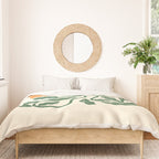Midcentury Nasturtium on Vines Duvet Cover Gallery Image 3