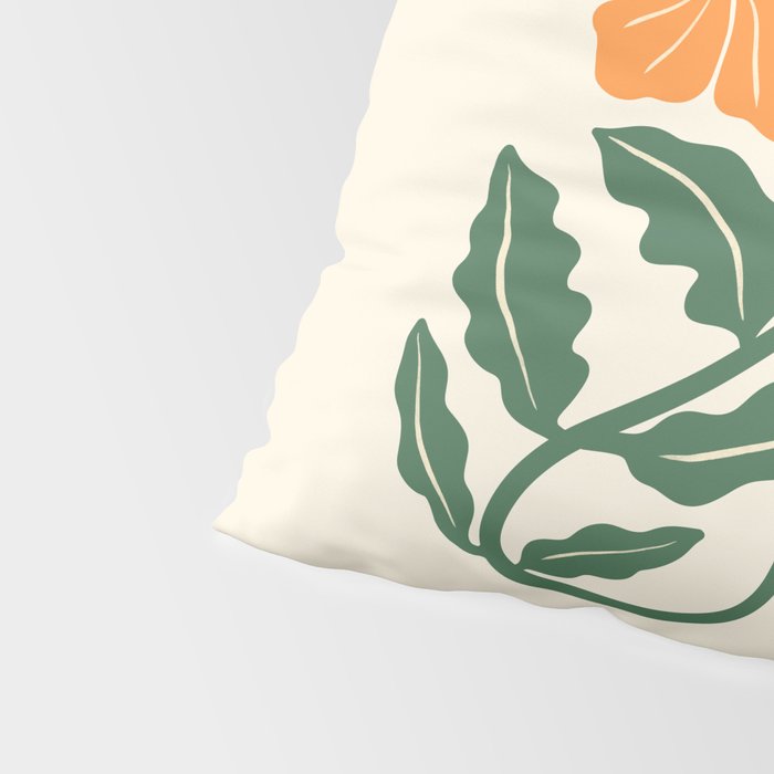 Midcentury Nasturtium on Vines Pillow Sham Gallery Image 4