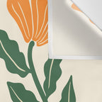 Midcentury Nasturtium on Vines Wall Tapestry Gallery Image 3