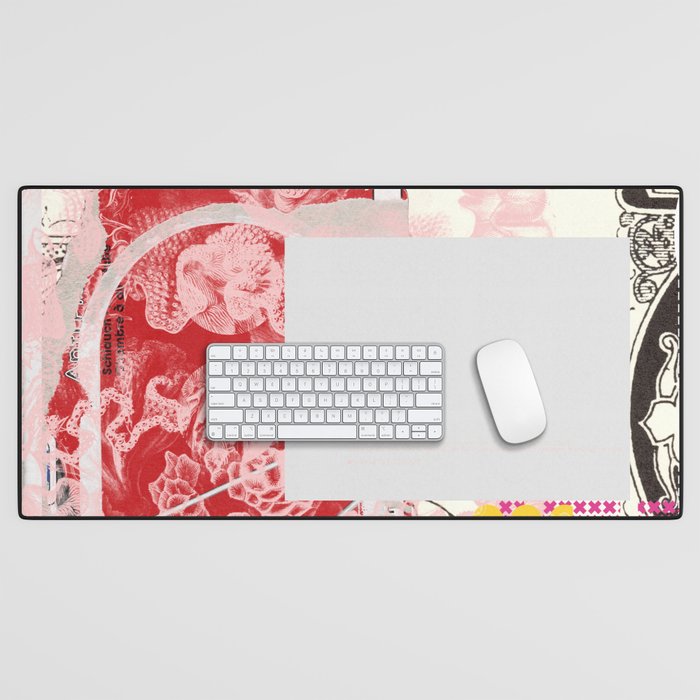 daydream red rosa mix Desk Mat Gallery Image 1