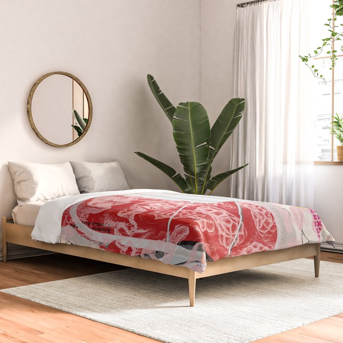 daydream red rosa mix Comforter Gallery Image 2