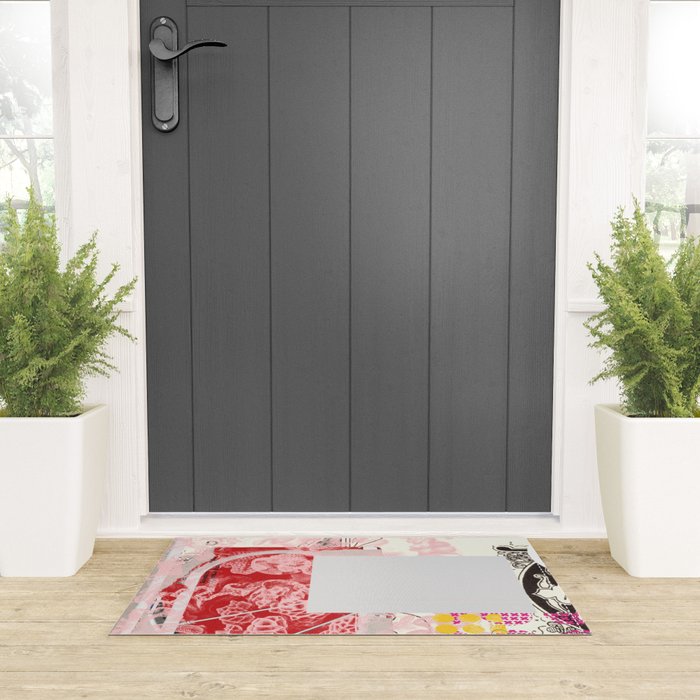 daydream red rosa mix Welcome Mat Gallery Image 3