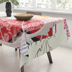 daydream red rosa mix Tablecloth Gallery Image 3