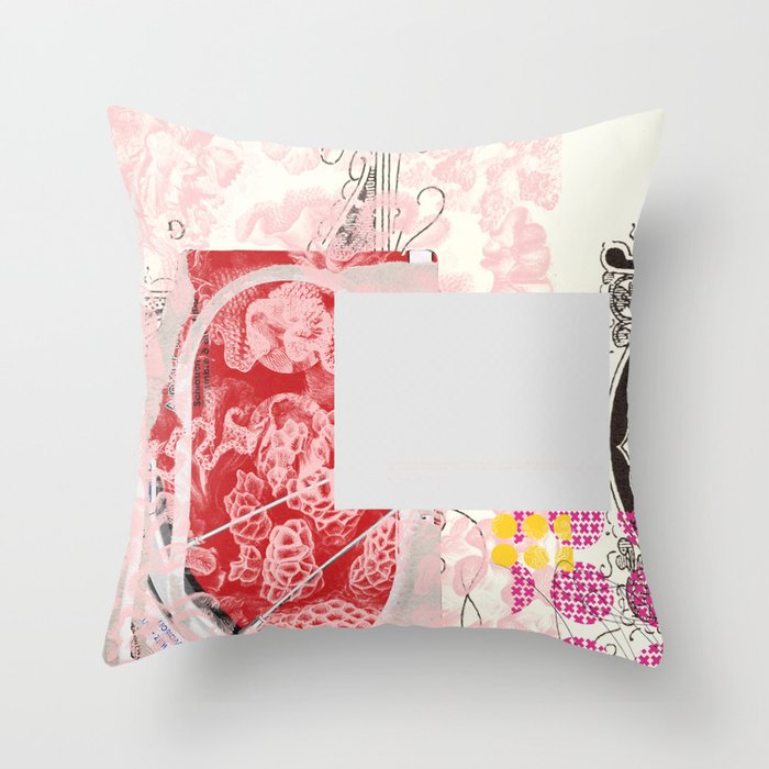 daydream red rosa mix Throw Pillow Gallery Image 6