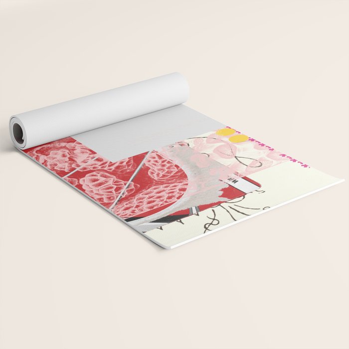 daydream red rosa mix Yoga Mat Gallery Image 2