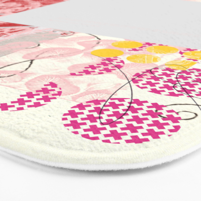 daydream red rosa mix Bath Mat Gallery Image 3