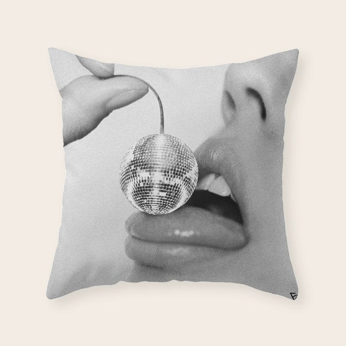 FEEL THE FUNK II B+W Throw Pillow Gallery Image 6