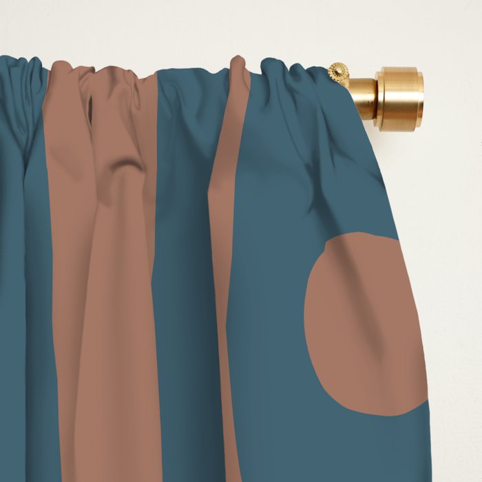 Mid Century Modern Piquet 11 Inspired by PANTONE 17 1230 Color of the Year Mocha Mousse Window Curtain Gallery Image 2