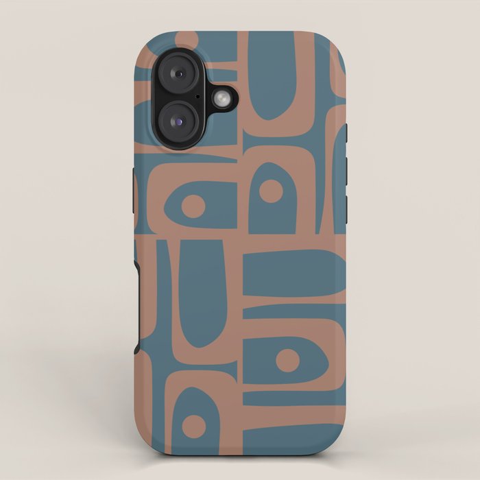 Mid Century Modern Piquet 11 Inspired by PANTONE 17 1230 Color of the Year Mocha Mousse iPhone Case Gallery Image 1
