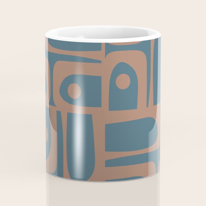 Mid Century Modern Piquet 11 Inspired by PANTONE 17 1230 Color of the Year Mocha Mousse Coffee Mug Gallery Image 4