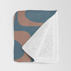 Mid Century Modern Piquet 11 Inspired by PANTONE 17 1230 Color of the Year Mocha Mousse Throw Blanket Gallery Image 3