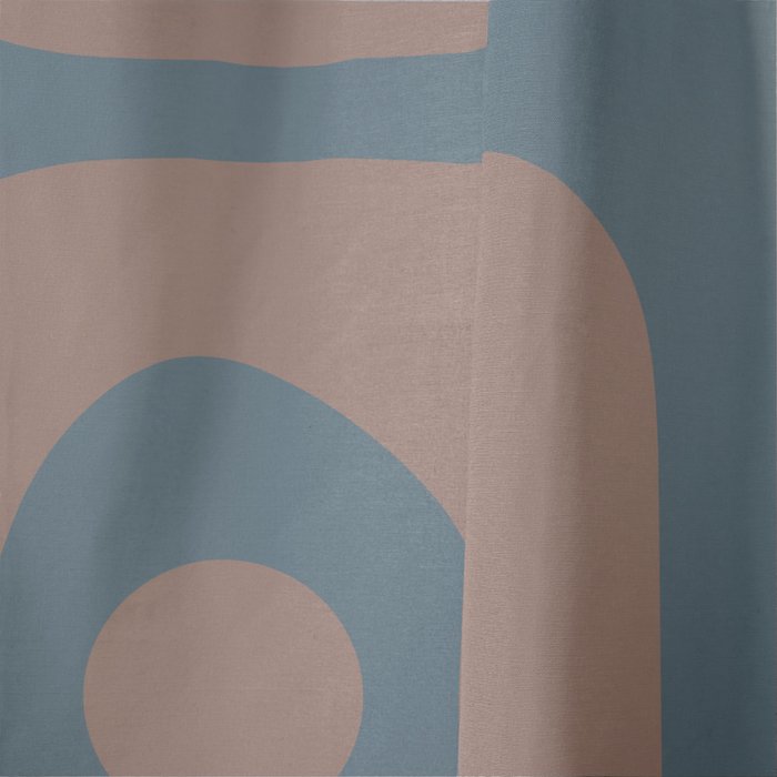 Mid Century Modern Piquet 11 Inspired by PANTONE 17 1230 Color of the Year Mocha Mousse Window Curtain Gallery Image 4