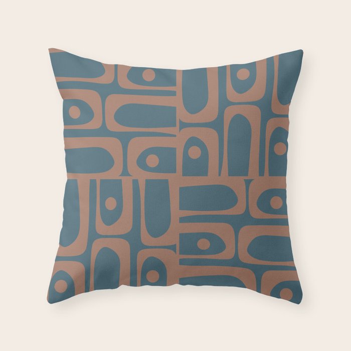 Mid Century Modern Piquet 11 Inspired by PANTONE 17 1230 Color of the Year Mocha Mousse Throw Pillow Gallery Image 6