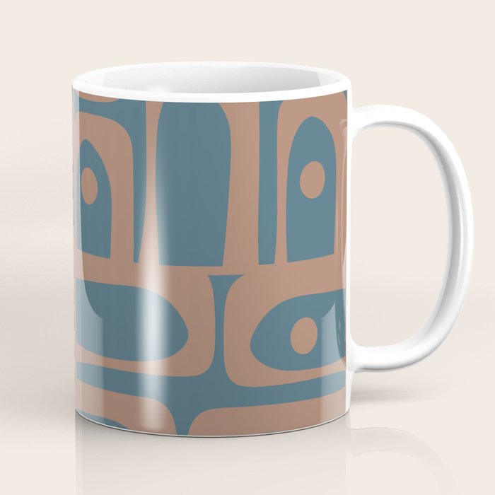 Mid Century Modern Piquet 11 Inspired by PANTONE 17 1230 Color of the Year Mocha Mousse Coffee Mug Gallery Image 1