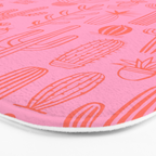 Cactus succulent plant doodle art pattern Bath Mat Gallery Image 3