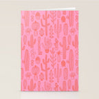 Cactus succulent plant doodle art pattern Stationery Card Gallery Image 2