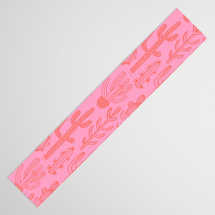 Cactus succulent plant doodle art pattern Table Runner Gallery Image 3