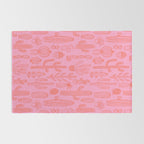 Cactus succulent plant doodle art pattern Rug Gallery Image 2