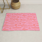 Cactus succulent plant doodle art pattern Rug Gallery Image 1