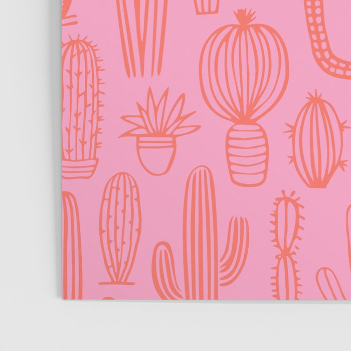 Cactus succulent plant doodle art pattern Poster Gallery Image 3