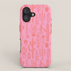 Cactus succulent plant doodle art pattern iPhone Case Gallery Image 1